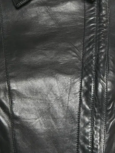 Pre-owned Burberry Leather Biker Jacket In Black