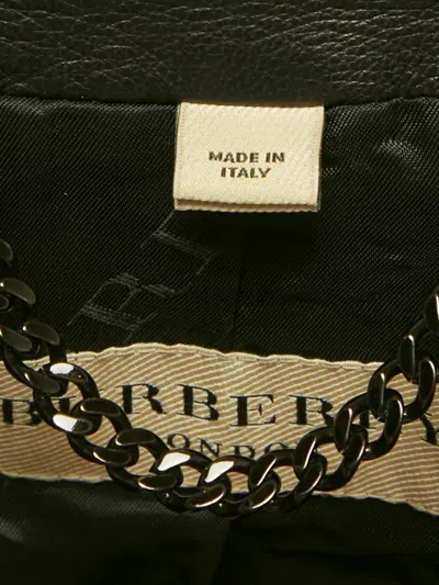 Pre-owned Burberry Leather Biker Jacket In Black