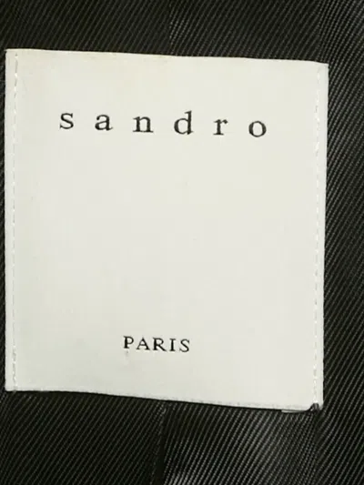 Pre-owned Sandro Crepe Double-breasted Blazer In Gray