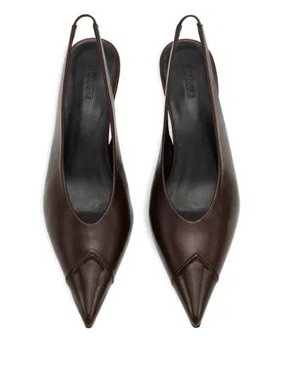 Rotate Birger Christensen Slingback Leather Pumps In Burgundy