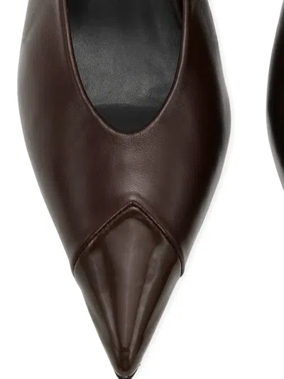 Rotate Birger Christensen Slingback Leather Pumps In Burgundy