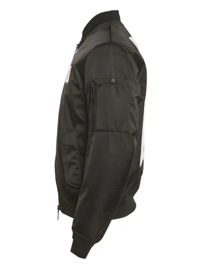 Pre-owned Emporio Armani Logo-detail Long-sleeve Bomber Jacket In Black