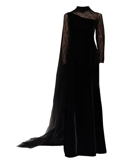 Tha Seen Sequin-embellishment Maxi Dress In Black