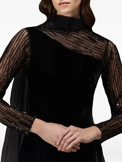 Tha Seen Sequin-embellishment Maxi Dress In Black