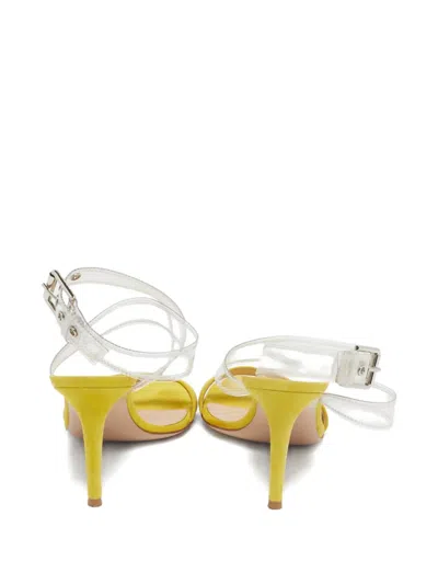 Pre-owned Gianvito Rossi Stella Ankle-strap Heeled Sandals In Yellow