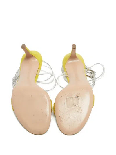 Pre-owned Gianvito Rossi Stella Ankle-strap Heeled Sandals In Yellow