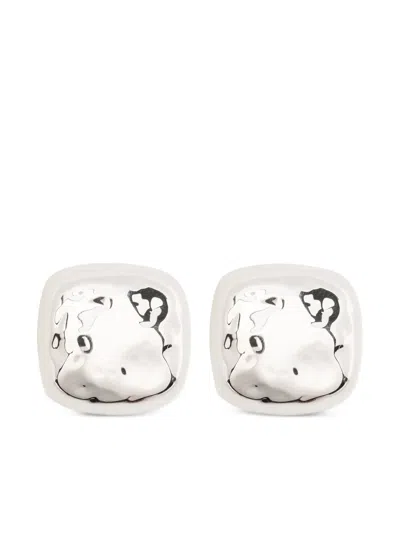 Dehanche Square-shape Earrings In White