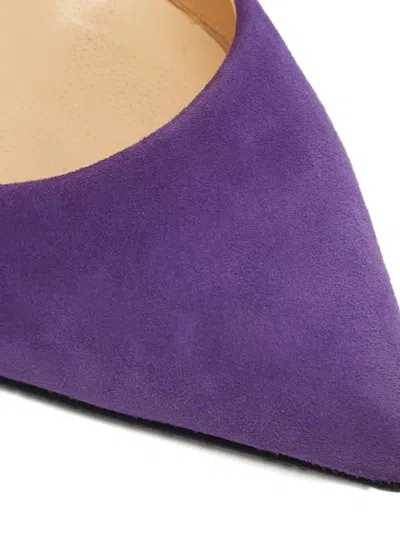 Pre-owned Giuseppe Zanotti Vintage Pointed-toe Suede Pumps In Purple