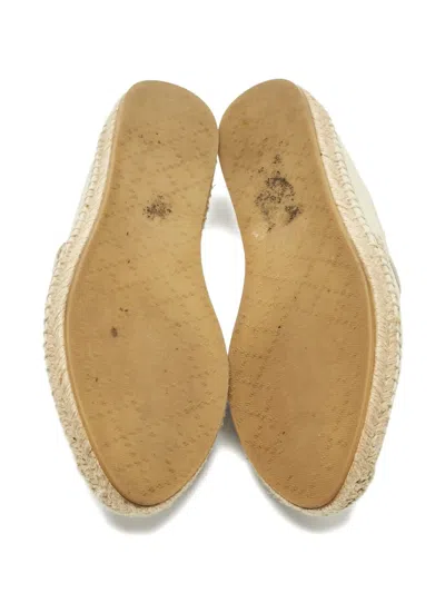 Pre-owned Gucci Gg-logo Flat-sole Espadrilles In Neutral