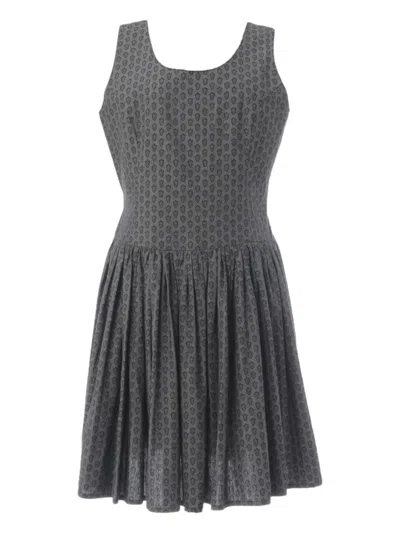 Pre-owned Souleiado Printed Mini Dress In Gray