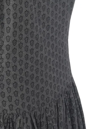 Pre-owned Souleiado Printed Mini Dress In Gray