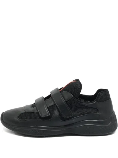 Pre-owned Prada Straps Sneakers In Black