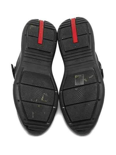Pre-owned Prada Straps Sneakers In Black