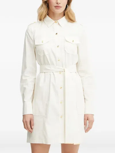 Marciano Belted Midi Dress In White