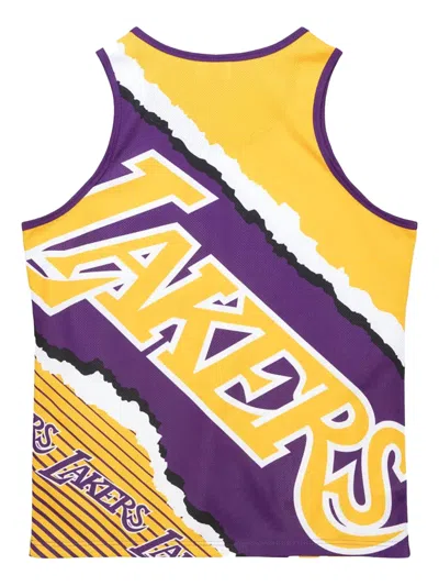 Mitchell & Ness Jumbotron 2.0 Nba Lakers Graphic Sleeveless Tank Top In Purple