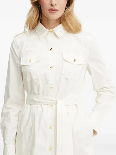 Marciano Belted Midi Dress In White