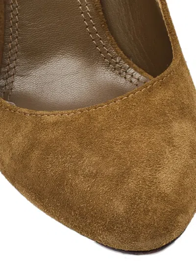 Pre-owned Ralph Lauren Vintage 90mm Suede Pumps In Brown