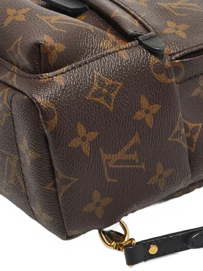 Pre-owned Louis Vuitton Mini Palm Springs Monogram-pattern Backpack In Brown