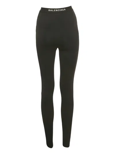 Pre-owned Balenciaga Zip-pocket Leggings In Black