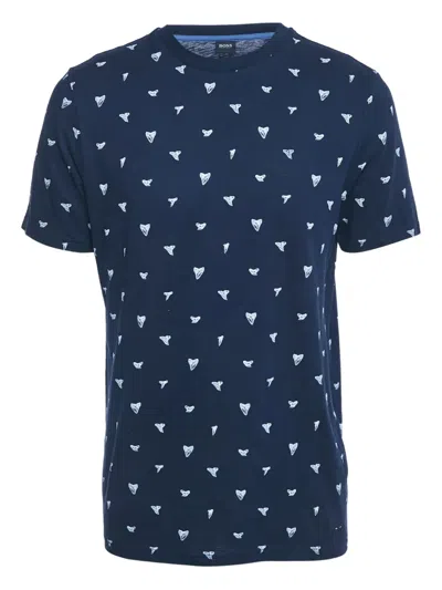 Pre-owned Hugo Boss Cotton T-shirt In Blue