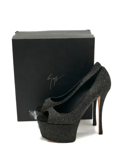 Pre-owned Giuseppe Zanotti Vintage Sharon Platform Heel Pumps In Black