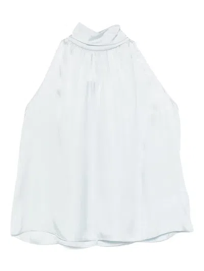 Anine Bing Halterneck Blouse In Blue