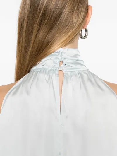 Anine Bing Halterneck Blouse In Blue