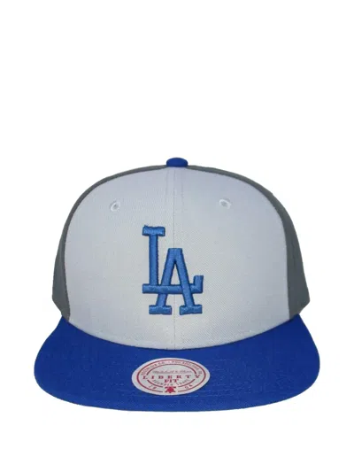 Mitchell & Ness Los Angeles Dodgers Triple Play Liberty Embroidered Baseball Cap In Gray