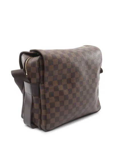 Pre-owned Louis Vuitton 2008 Damier Ebene Naviglio Crossbody Bag In Brown