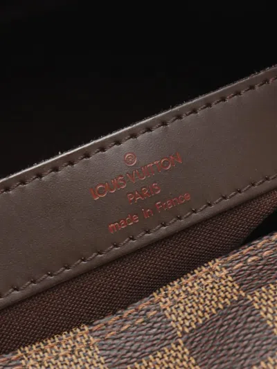 Pre-owned Louis Vuitton 2008 Damier Ebene Naviglio Crossbody Bag In Brown