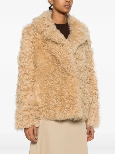 Blancha Shearling Jacket In Neutral