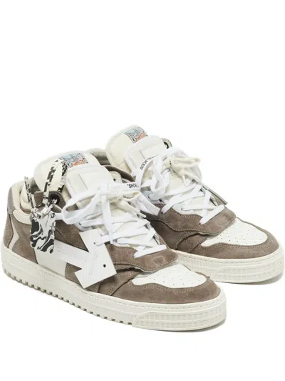 Pre-owned Off-white Out Of The Office Leather Suede Sneakers In White