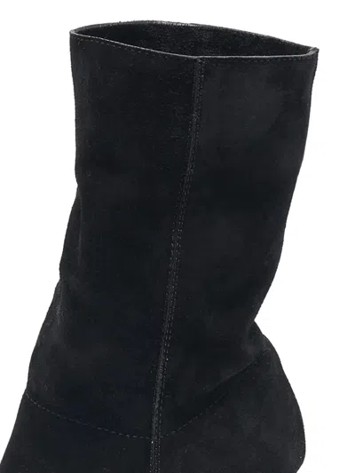Pre-owned Jimmy Choo Suede Block-heel Boots In Black
