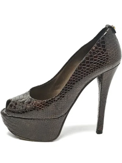 Pre-owned Stuart Weitzman 130mm Leather Heeled Pumps In Brown