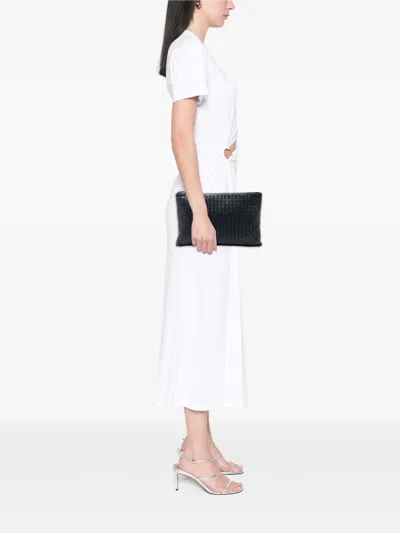 Pre-owned Bottega Veneta 2012-2025 Nappa Intrecciato Clutch Bag In Black