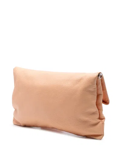 Pre-owned Balenciaga 2015 Chevre Motocross Classic Metallic Edge Envelope Clutch With Strap Crossbody Bag In Pink