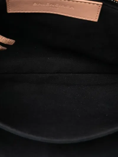 Pre-owned Balenciaga 2015 Chevre Motocross Classic Metallic Edge Envelope Clutch With Strap Crossbody Bag In Pink