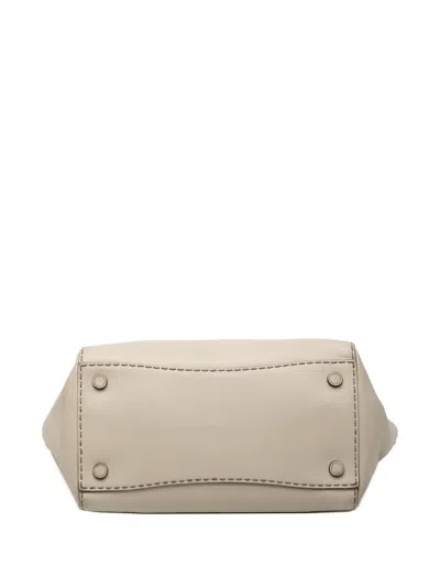 Pre-owned Prada 2010-2025 City Calf Stitched Twin Pocket Satchel In Brown