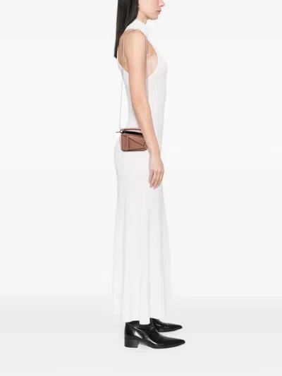 Pre-owned Loewe 2020 Nano Calfskin Puzzle Satchel In Brown