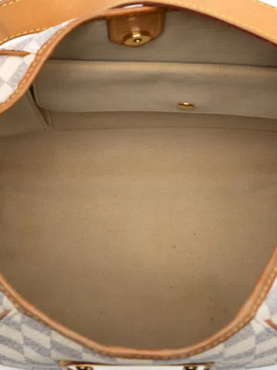 Pre-owned Louis Vuitton 2008 Damier Azur Galliera Pm Shoulder Bag In White