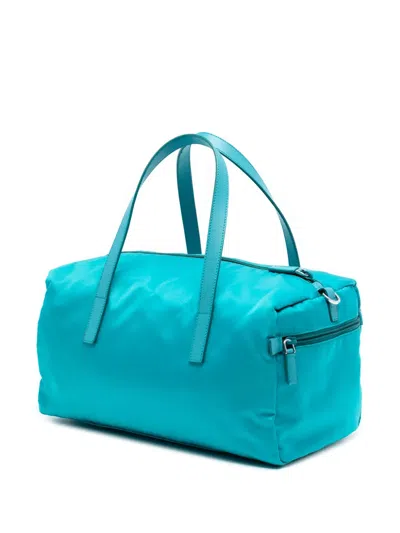 Pre-owned Prada 2013-2025 Tessuto Satchel In Blue