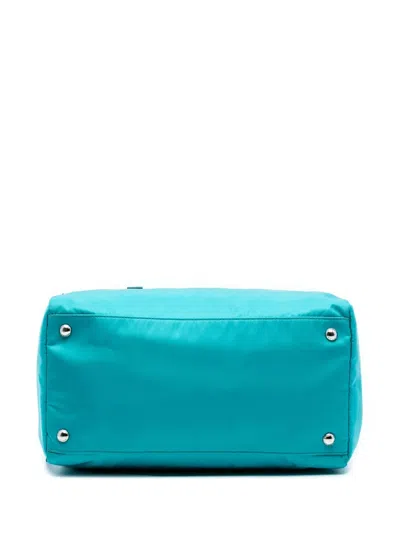Pre-owned Prada 2013-2025 Tessuto Satchel In Blue