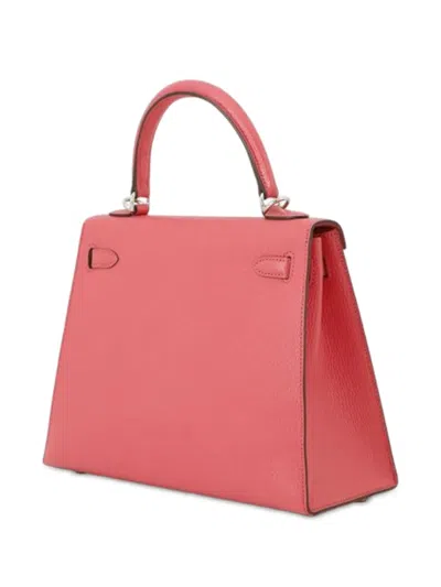 Pre-owned Hermes 2020 Chevre Mysore Kelly Ii Sellier 25 Satchel In Pink