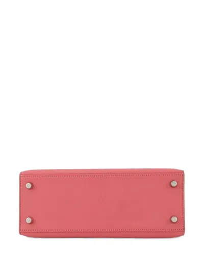 Pre-owned Hermes 2020 Chevre Mysore Kelly Ii Sellier 25 Satchel In Pink