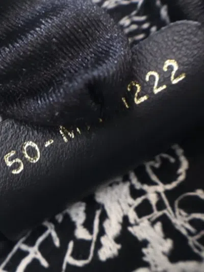 Pre-owned Dior 2022 Mini Plan De Paris Logo Embroidered Canvas Vertical Book Tote Satchel In Black