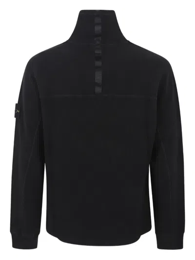 Stone Island High-neck Badge Sweatshirt In Black