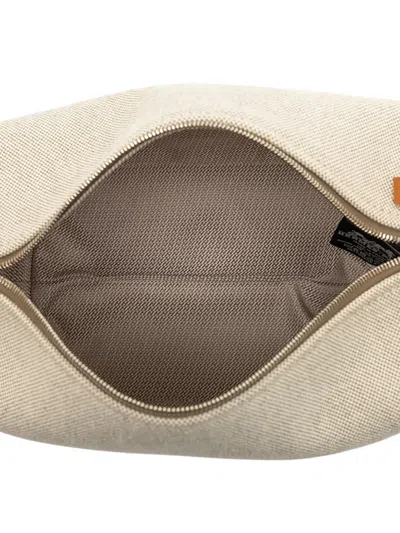 Pre-owned Hermes 2021-2025 Small H Plume Bride A Brac Case Vanity Bag In Gray