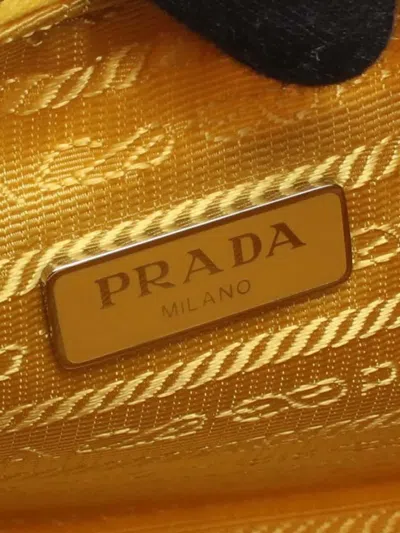 Pre-owned Prada 2013-2025 Tessuto Re-edition 2005 Satchel In Yellow