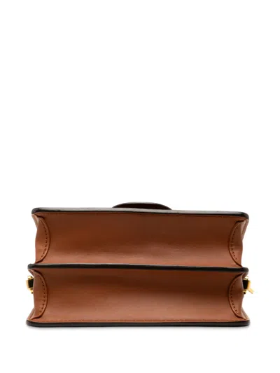 Pre-owned Louis Vuitton 2020 Monogram Reverse Mini Dauphine Satchel In Brown