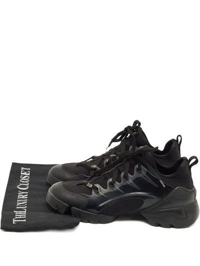 Pre-owned Dior Lace-up Sneakers In Black